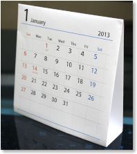 2013（2014）年シンプルな卓上カレンダー【折りたたみ式】無料ダウンロード・印刷