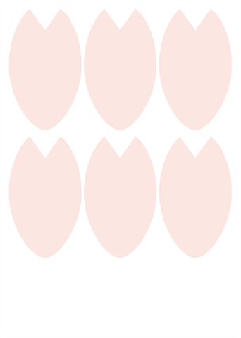 桜の型紙-花びら・大　薄ピンク
