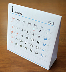 2015（2016）年六曜入り卓上カレンダー【折りたたみ式】無料ダウンロード・印刷