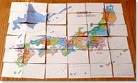 日本地図パズル（２）　無料ダウンロード・印刷