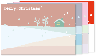 クリスマスカード【雪景色】