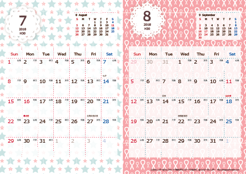 【2018年 ７月～８月】 Chicピンク　Ａ４-２ヶ月