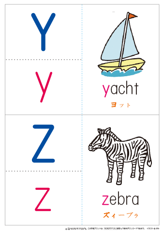 アルファベット「Y・Z」