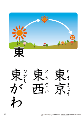 漢字フラッシュカード［小２］両面印刷用・ふりがな有り-10