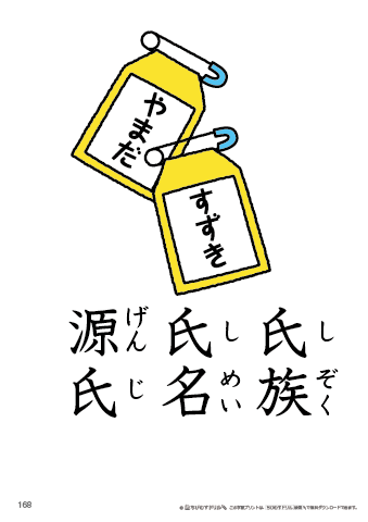 漢字フラッシュカード［小４］両面印刷用・ふりがな有り-168