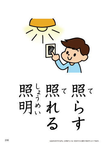 漢字フラッシュカード［小４］両面印刷用・ふりがな有り-206