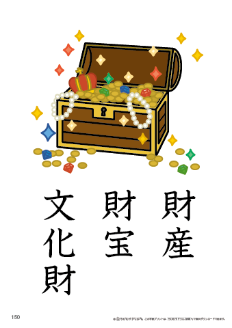 漢字フラッシュカード［小５］両面印刷用・ふりがな無し-150