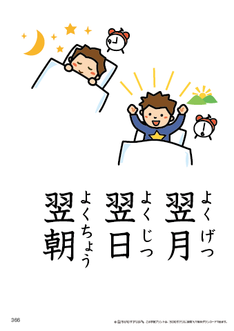 漢字フラッシュカード［小６］両面印刷用・ふりがな有り-366