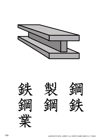 漢字フラッシュカード［小６］両面印刷用・ふりがな無し-104