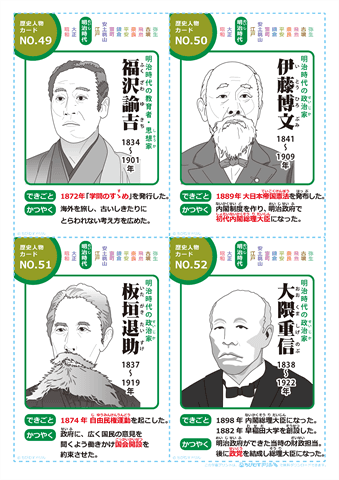 日本の歴史人物 カード　（13）