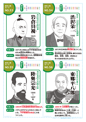 日本の歴史人物 カード　（14）