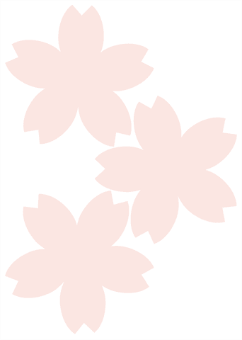 桜の型紙-花　薄ピンク