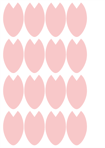 桜の型紙-花びら　ピンク