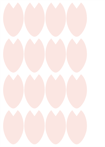 桜の型紙-花びら薄ピンク