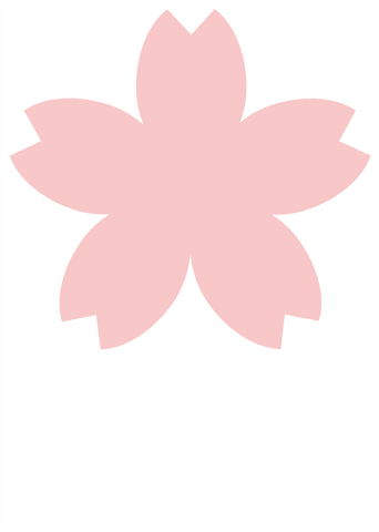 桜の型紙-花・大　ピンク