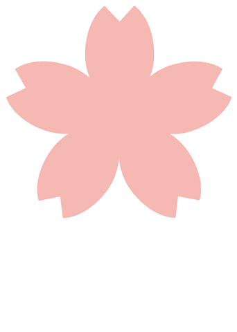 桜の型紙-花・大　濃ピンク