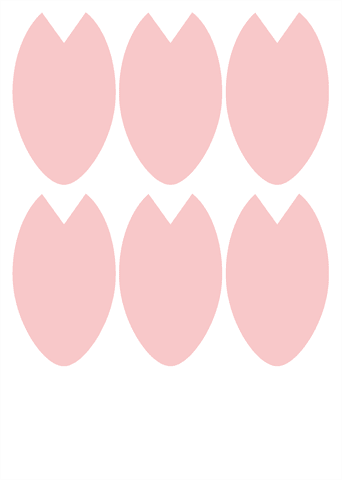 桜の型紙-花びら・大　ピンク