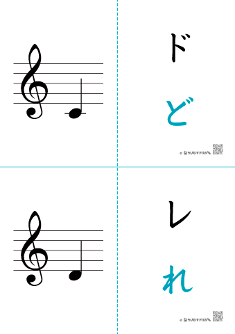音楽の基礎知識「音名・音符・休符・記号・調号・音程」フラッシュカード　無料ダウンロード・印刷