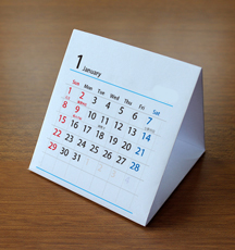 【シンプル｜折りたたみミニ】2023（2023）年卓上カレンダー