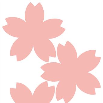 桜の花びらの型紙　ダウンロード・印刷